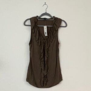 Banana Republic sleeveless casual ruffle tank top